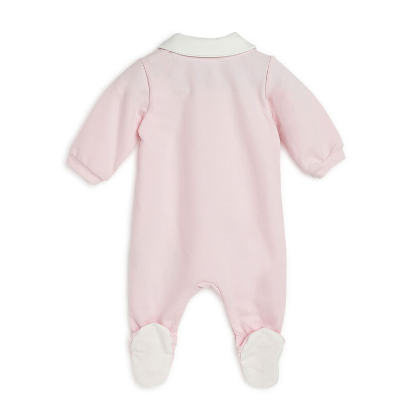Girls Light Lilac Applique Front Opening Babysuit image number null